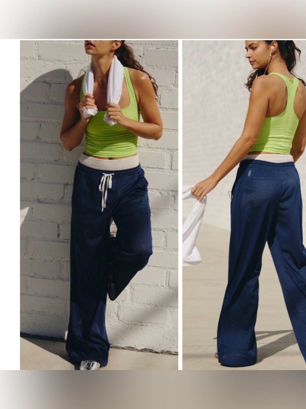 Free People Movement Overtime Mesh Pants. Color Midnight: